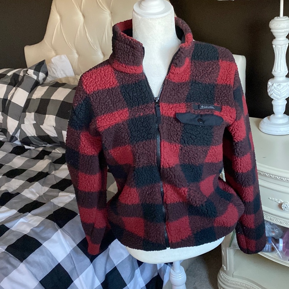 Columbia Buffalo Plaid Fleece Zip
